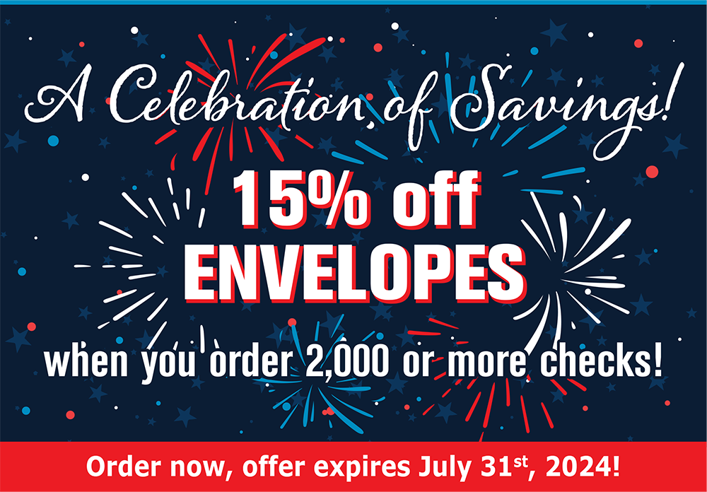 JULY 15% Off Envelopes